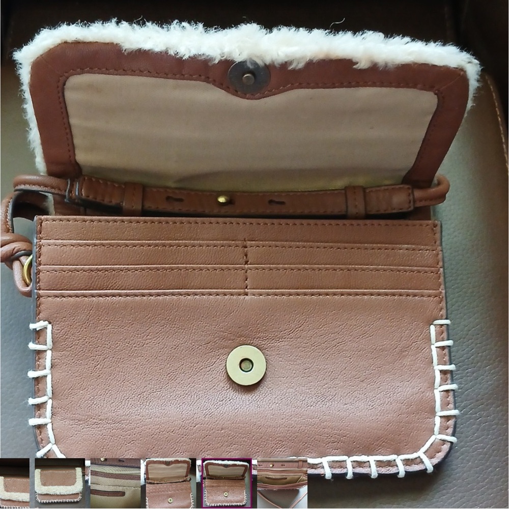 Lucky Brand Tan Crossbody Bag with Cream Trim - Picture 6 of 7